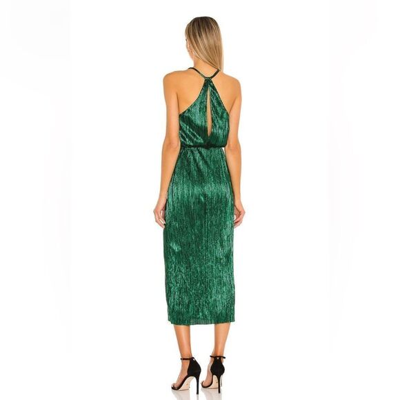 NWT House of Harlow 1960 × REVOLVE Farrah Dress in Emerald Green - Picture 5 of 10